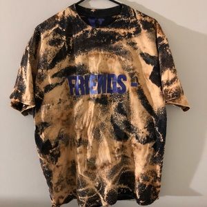 Custom bleached VLONE friends- T-shirt purple
